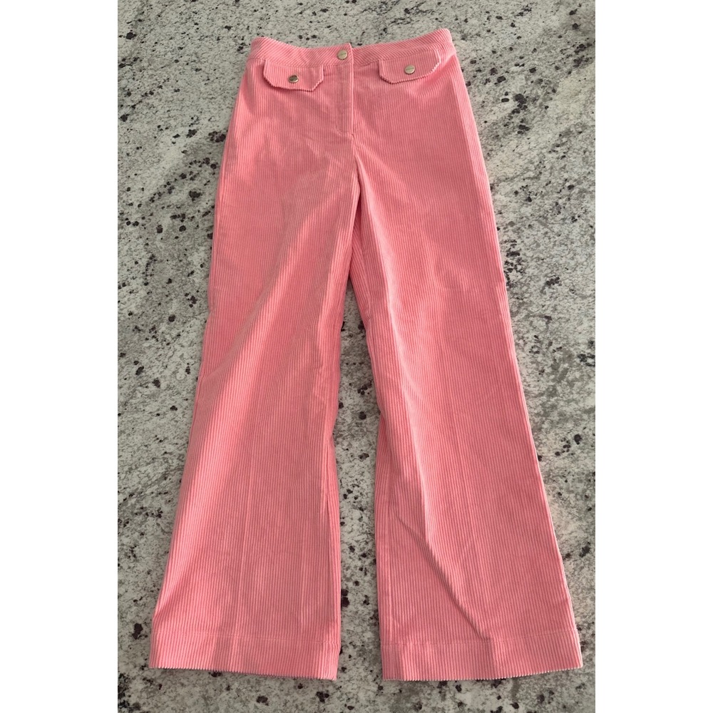 Jacadi Girls Pink Corduroy Wide Leg Flare Pants Retro Size 12 / 12A EUC